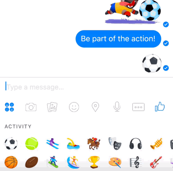 Messenger'daki gizli futbol oyunu