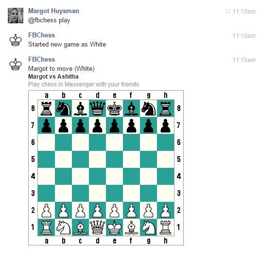 Messenger'daki gizli satranç oyunu